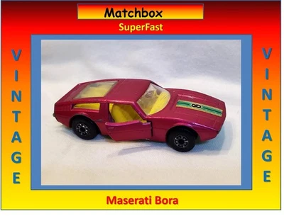 Matchbox Lesney Nº32 Maserati Bora Diecast Coche Vintage 1972 Rosa Foto 1 de 2