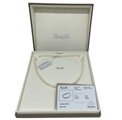 COLLANA DI PERLE DI ACQUADOLCE COLTIVATE ORO BIANCO 18KT DONNA POSTILLO PRESTIGE - Immagine 1 di 4