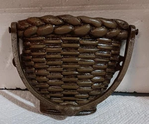 Door Knocker Basket Woven  Cast Iron 6 Inch  Conversational Unique - Picture 1 of 3