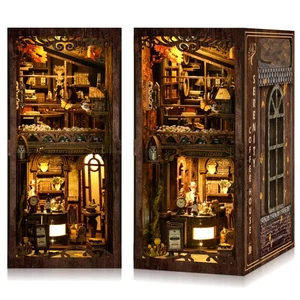 CRIOLPO Kit Book Nook DIY per Adulti Casa in Miniatura con Luci LED da Montare - Foto 1 di 24