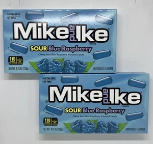 Caramelo masticable Mike and Ike Sour azul frambuesa 4,25 OZ caja X 2 - Imagen 1 de 2