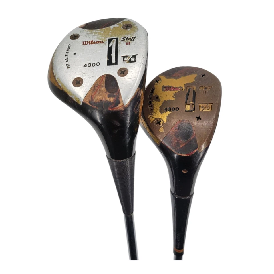 Драйвер Wilson Staff II мужской под правую руку и 4 деревянных стальных стержня оригинальные ручки Swing Rite - Изображение 1 из 4