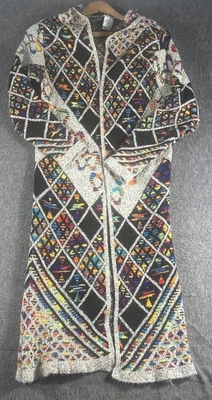 Cárdigan Largo Northern Angel Anthropologie Plumero Boho Estampado Azteca Suéter S/M Foto 1 de 4