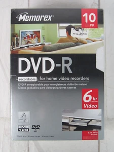 Memorex DVD-R Leer Disc 6 Stunden Video - 10er Pack - Bild 1 von 1