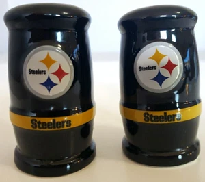 Steelers Ceramic Salt and Pepper Shakers Black and Yellow - Picture 1 of 6