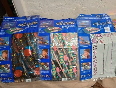 Envoltura de regalo inflable de colección "Puff Pac" 3 múltiples ocasiones cumpleaños, bebé, boda. Foto 1 de 4