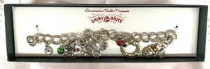 Bracciale Charm Albero di Natale Christopher Radko Vintage Nuovo con Scatola Vintage 6 1/2" - Foto 1 di 4