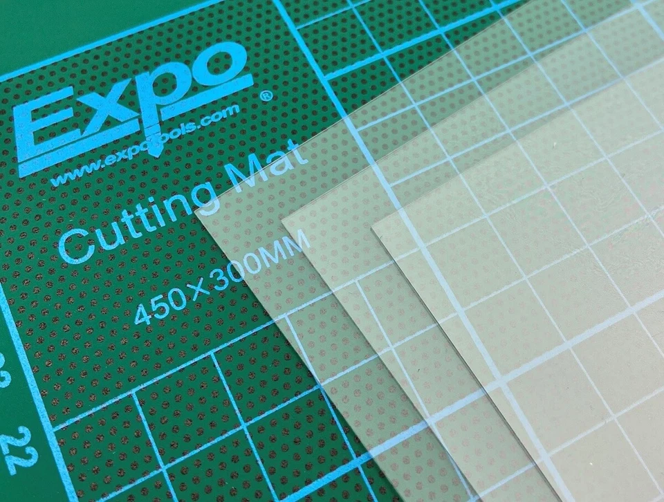 3 SHEETS CLEAR PLASTIC PETG SHEET PLASTICARD 0.5mm (20 Thou) THICK EXPO 57020 - Image 1 of 1