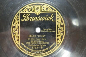 Al Jolson - BRUNSWICK 2763 - Hello 'Tucky & Troubles A Bubble - Imagen 1 de 4