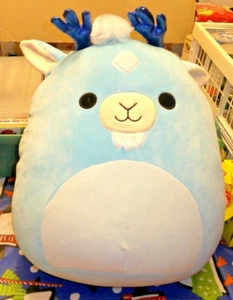 Squishmallows Xam Aqua Kirin 16" Blue Large DEER Plush KellyToy NWT FREE SHIP - Picture 1 of 2