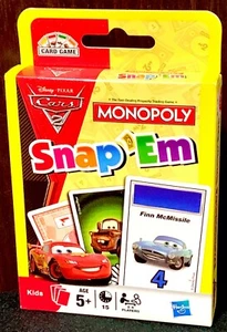 1x Monopoly Cars 2 Snap-Em Disney Pixar Juego de Cartas TCG Baraja Inglés Hasbro Sellado - Imagen 1 de 3