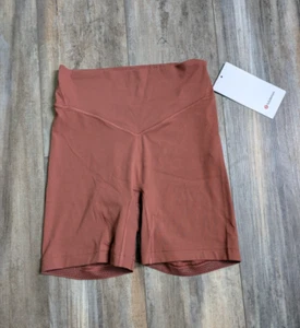 Lululemon Breezethrough High-Rise Short 6" Rame Antico Donna 8 Biker Nuovo con etichette - Foto 1 di 5