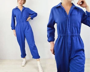 UNISEX Ropa de Trabajo Francesa Mono Traje de Caldera - Mono Espiga Algodón Azul - Imagen 1 de 15