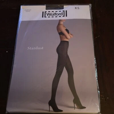 WOLFORD Stardust колготки колготки черный/серебро отлива XS новый с Ярлыками - Изображение 1 из 2