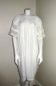 NWT Old Navy 100% Cotton Lined Cream Dress With Pockets SZ Large Tall - Picture 1 of 10