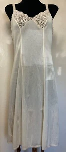 Vintage Olga 'Olgalon' Beige/Ivory Full Slip Size 38 1970's Style 1361F (M01) - Picture 1 of 10