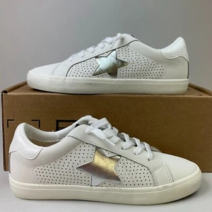 Vintage Havana Women Gadol 31 Sneakers White Silver Star Low Lace-Up Shoe Sz 9M - Picture 1 of 17