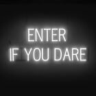 SpellBrite ENTER IF YOU DARE Sign | Neon Sign Look, LED Light | 36.8" x 15.0"