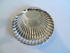 MID-CENTURY FISHER STERLING SILVER "SHELL" SHAPED FOOTED DISH 