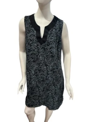 Vestido floral Fresh Produce para mujer mediano negro y gris 100 % algodón sin mangas M Foto 1 de 4