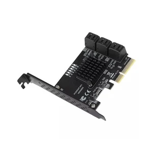 PCI-E To 6 Ports SATA 3.0 Controller Expansion Card Adapter 6Gbps For PC d cUUF - Afbeelding 1 van 10