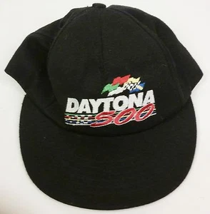 Daytona 500 trucker baseball cap black adjustable embroidered The Vintage Line - Picture 1 of 4