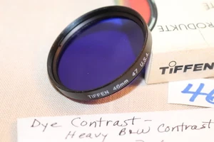 NEW Vtg Tiffen 46mm Blue 47 Contrast Dye & Infr-Red FILTER USA 46mm 47 SpecEffec - Picture 1 of 10