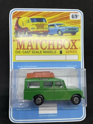 Vintage Lesney Matchbox Custom 12 Superfast PrePro Green Land  RoverBlister Pack - Image 1 of 4