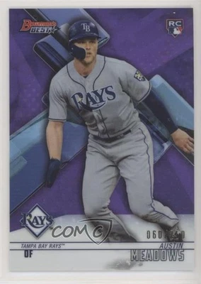 2018 Bowman's Best Purple Refractor /250 Austin Meadows #9 Rookie RC - Image 1 of 2