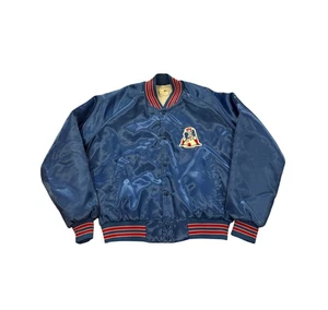 Chaqueta de bombardero de satén grande vintage de los 80 Chalk Line New England Patriots NFL para hombre - Imagen 1 de 7
