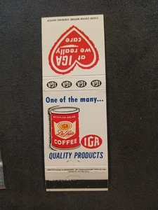 IGA Grocery Store Vintage Matchbook Cover - Picture 1 of 2