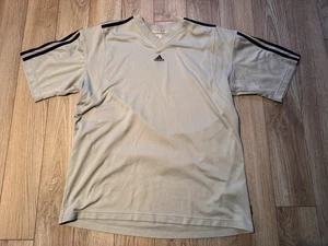 Adidas Men’s Medium Grey Three Stripes Climalite Soccer Jersey - Picture 1 of 8