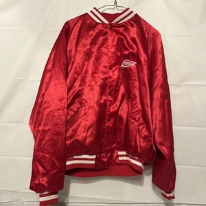Vintage Coca Cola Coke Classic Derby Erwachsene X-Large rot Satin Bomberjacke Herren XL - Bild 1 von 14