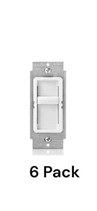 Interruptor atenuador deslizante blanco Leviton SureSlide 6672-3PW (6 unidades) DT - Imagen 1 de 5