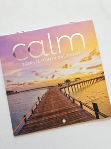 2026 Mini 12- Month Wall Calendar - Calm 6" x 6" ( 6 by 6 Inches ) - Picture 1 of 8