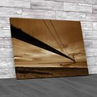 Humber Bridge At Dawn Mesmerizing Light Over Sepia Canvas Print Large Picture
