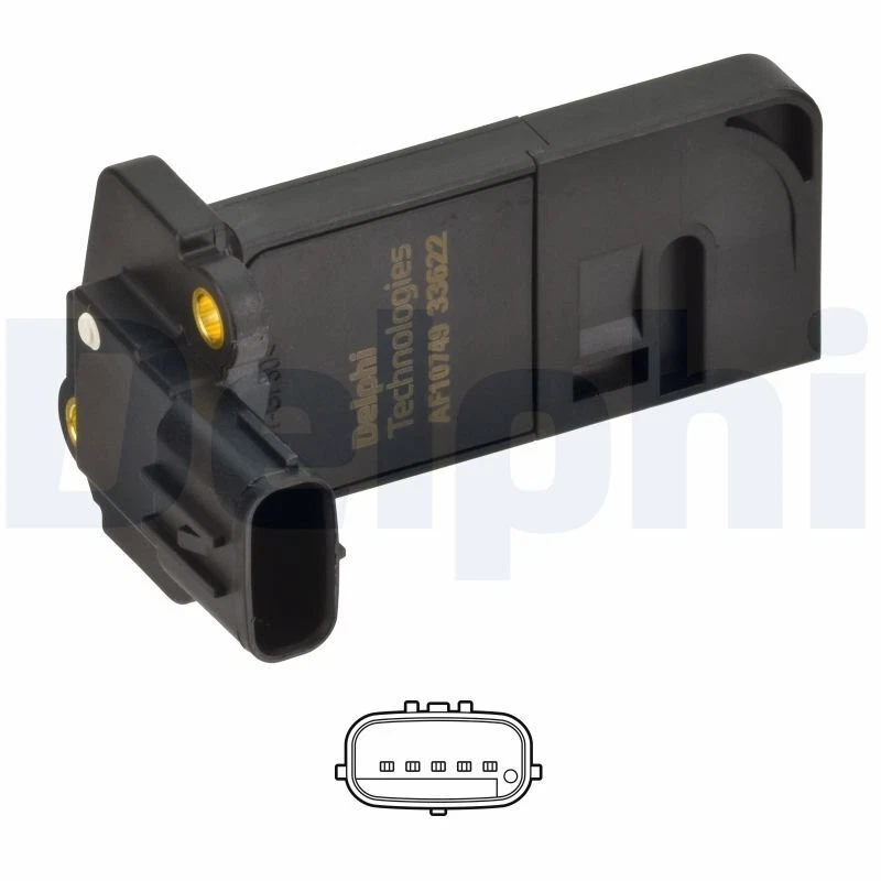 Medidor de masa de aire DELPHI AF10749-12B1 para Isuzu D-Max I Foto 1 de 1