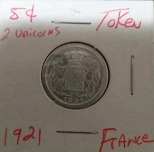 FRANCE CHAMBRE de COMMERCE AMIENS 5 CENTIMES TOKEN c1921 in ALUMINIUM  - Picture 1 of 2