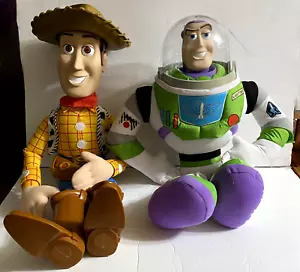TOY STORY 2 RIESIGE PUPPEN ~ WOODY 30" & BUZZ LIGHT JAHR 27" 1999 SELTEN & RARITÄT - Bild 1 von 14