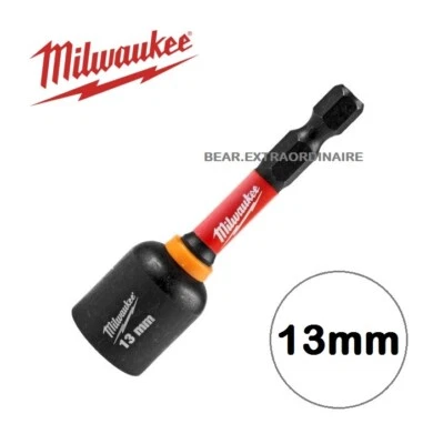 Milwaukee Nut Setter 13mm Shockwave Impact Socket Magnetic Nut Driver Tek Screw