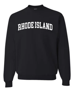 State of Rhode Island College Style White Fashion Unisex Crewneck Sweatshirt - Picture 1 of 11