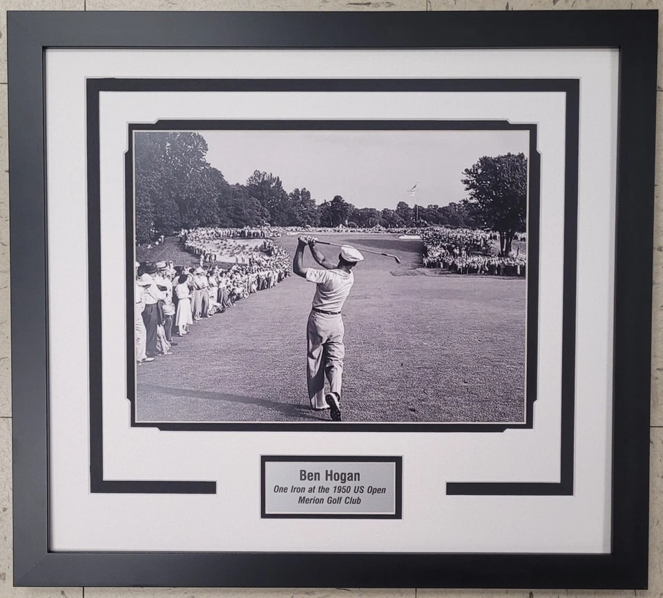 Foto 11x14 enmarcada personalizada Ben Hogan "One Iron at the 1950 US Open" Foto 1 de 1
