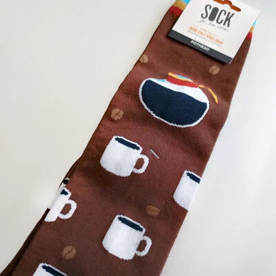 Calcetines hasta la rodilla Sock It To Me Pothead Coffee para hombre NUEVOS con ETIQUETAS Foto 1 de 4