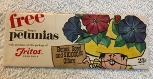 VTG 1969 FRITOS ~ FRITO ~ BANDITO PETUNIAS SEED PACKET ~ PROMOTIONAL ~ SEALED - Picture 1 of 4
