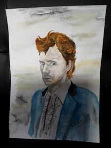 original watercolour painting. Johnny Rotten by Chris Challinor. Sex Pistols. - Picture 1 of 2
