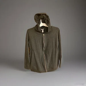 Isabel Maternity Charcoal Grey French Terry Hoodie Sweatshirt Womens Small NEW - Picture 1 of 5
