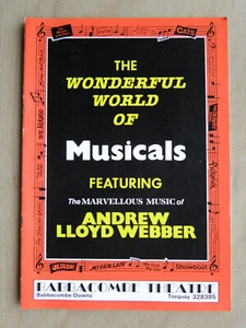 DIE WUNDERBARE WELT DER MUSICALS PROGRAMM 1990 ANDREW LLOYD WEBBER BABBACOMBE - Bild 1 von 7