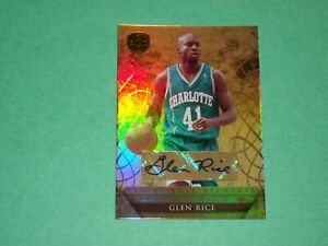 Glen Rice Auto Card 2011 Panini Gold Standard /299 Charlotte Hornets Basketball!