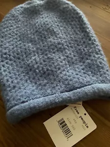 FREE PEOPLE • Sky Blue Waffle Knit Beanie • NWT One Size - Picture 1 of 4