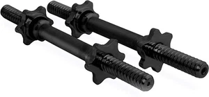 Barbell 14" Regular Dumbbell Handles Adjustable Weight Black Pair New - Picture 1 of 3